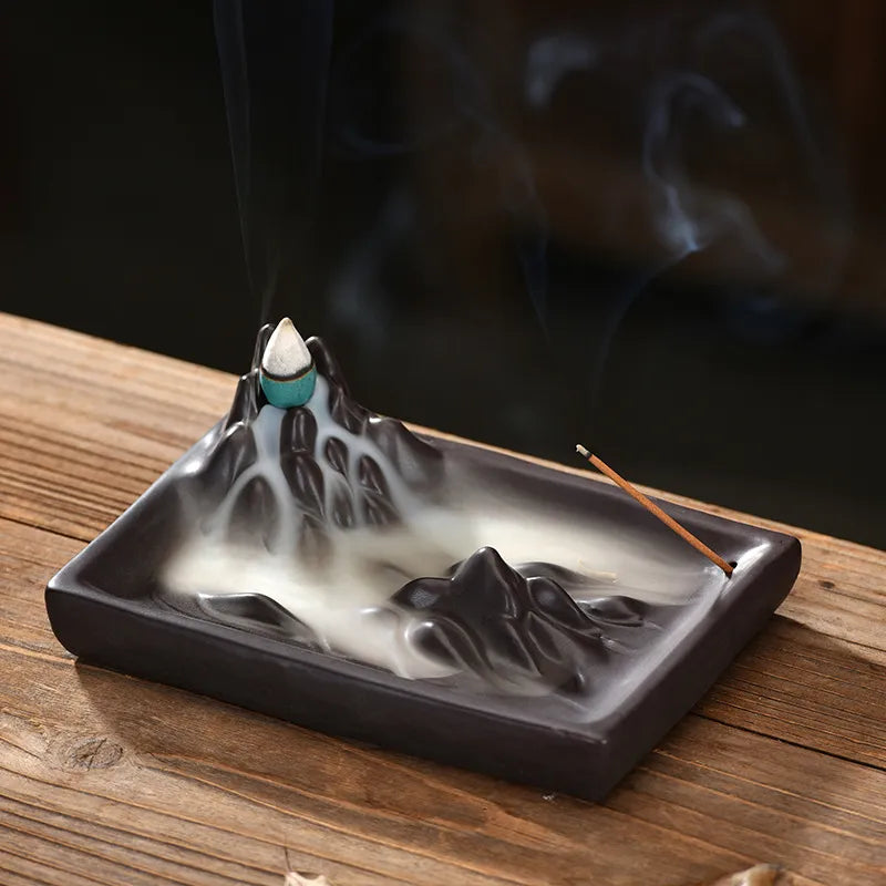 Mountain Backflow Incense Burner