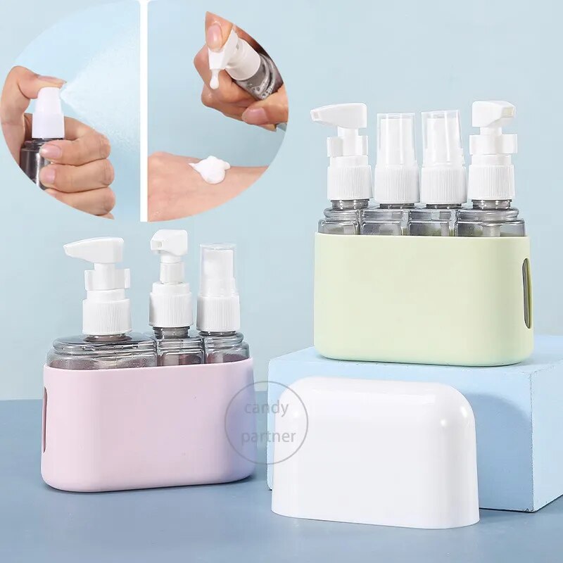 Mini Shampoo Dispenser Portable Travel Bottle Set