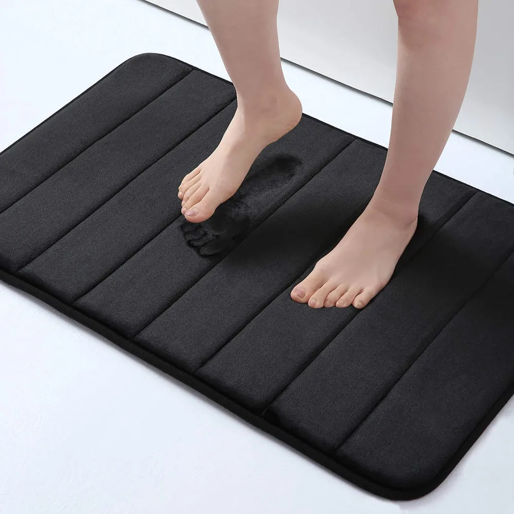 Homaxy Absorbent Bathroom Bath Mat Non-Slip