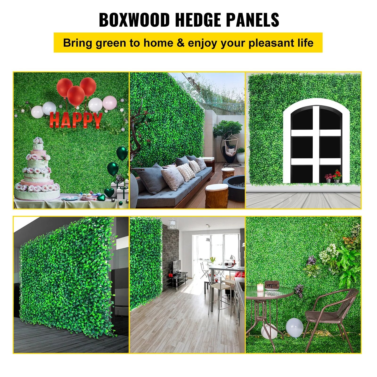 Artificial Plants Grass Wall Panel Boxwood