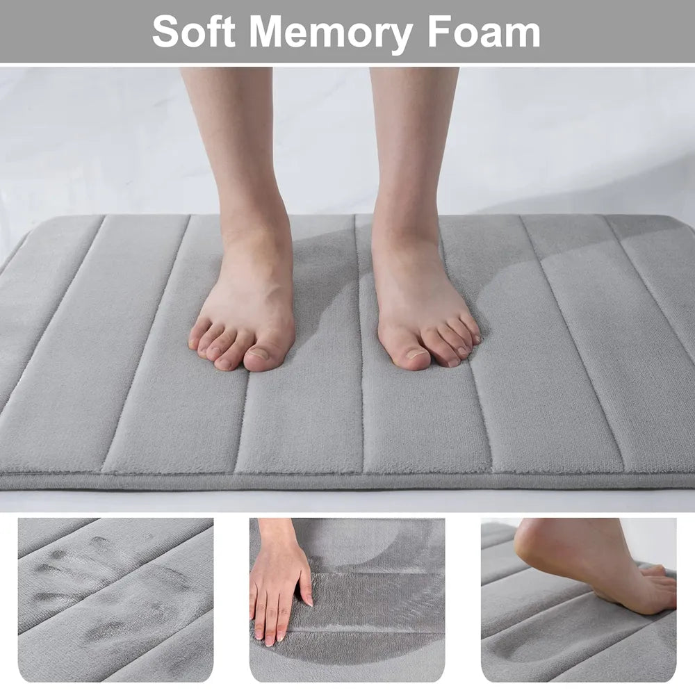 Homaxy Absorbent Bathroom Bath Mat Non-Slip