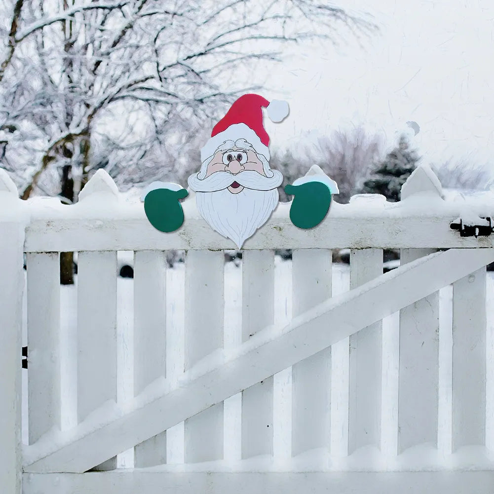 Christmas Cheer Fence Peekers Santa Edition" 🎅🌟